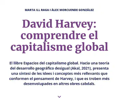 David Harvey: comprendre el capitalisme global