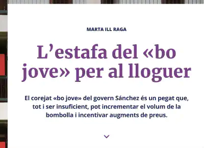 L’estafa del «bo jove» per al lloguer