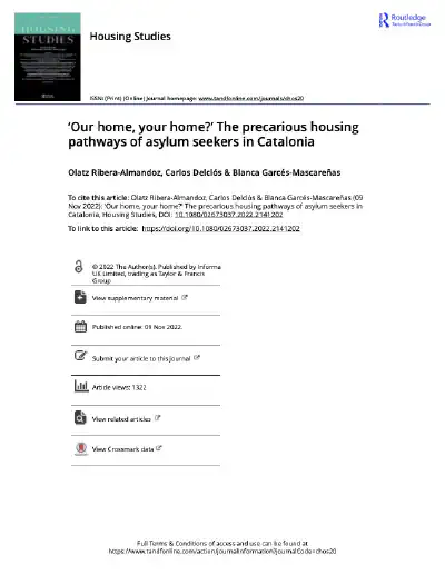 ‘Our home, your home?’ The precarious housing pathways of asylum seekers in Catalonia