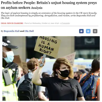Profits before People: Britain’s unjust housing system preys on asylum seekers Analysis