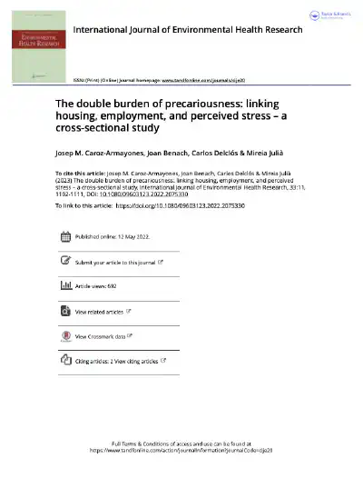 The double burden of precariousness: linking housing, employment, and perceived stress – a cross-sectional study